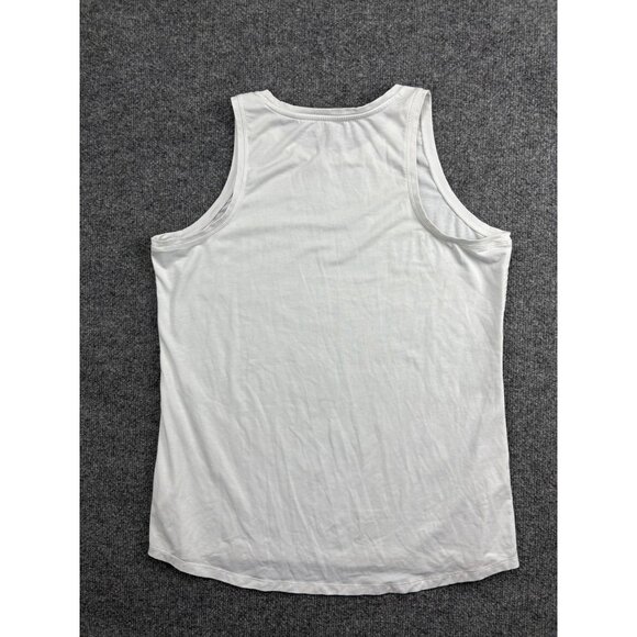 Athleta Tank Top Womens Large White High Neck Racerback Athletic Workout Gym - Picture 6 of 6